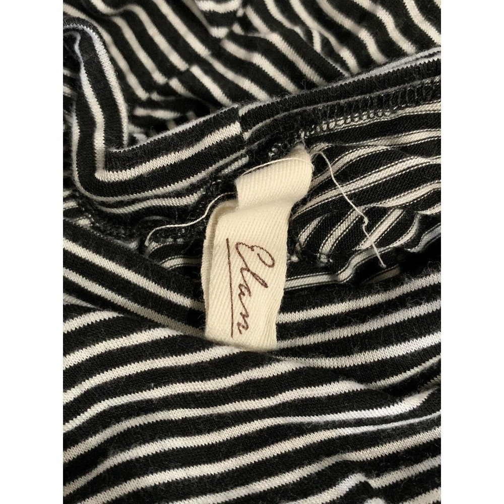 Elan Black & White Striped Cold Shoulder Dress M - Picture 9 of 10